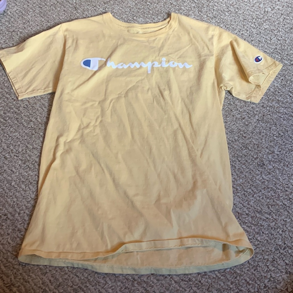 Yellow champion t shirt